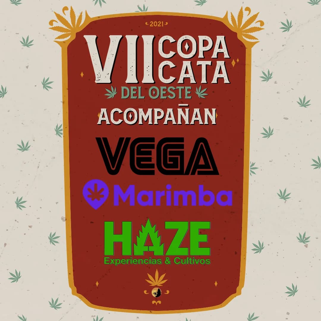 Placa «Acompañan» de la VII Copa, con los logos de tres marcas.