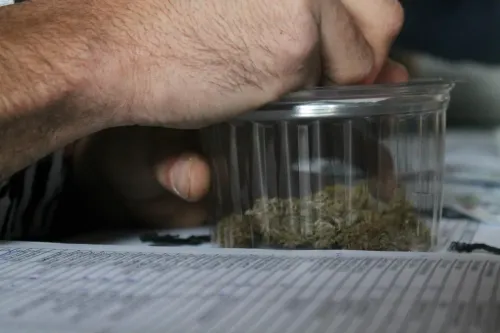 Una mano presiona la tapa de un pote con flores sobre una planilla impresa, Copa Cata del Oeste 2015